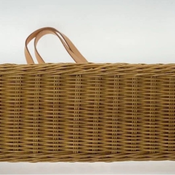 Lauren Ralph Lauren small wicker bottom floral  tote - Picture 15 of 16